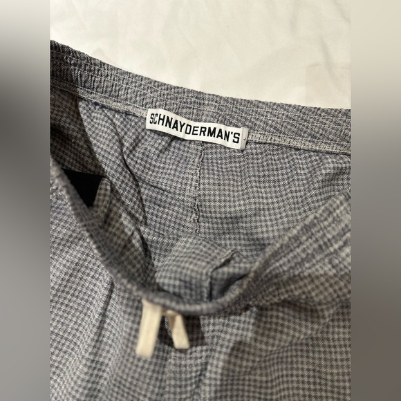 Schnayderman’s Linen plaid grey shorts L - Picture 6 of 7